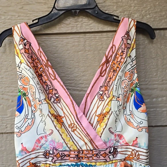 Anthropologie Collette Dinnigan Acionna seahorse print silk dress 8 - Picture 10 of 13